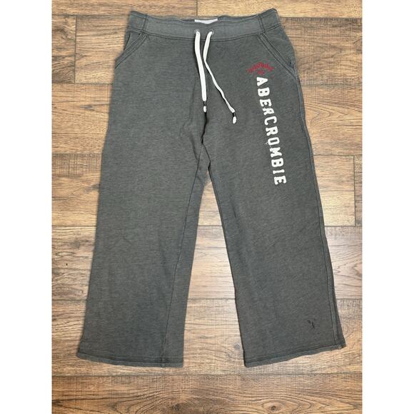Abercrombie & Fitch Women’s Gray Drawstring Sweat Pants Y2K Size M - Picture 1 of 7
